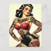 getatoeëerde pin-up briefkaart (Voorkant)