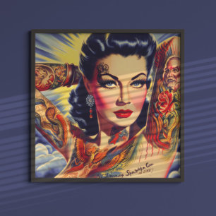 getatoeëerde pin-up poster