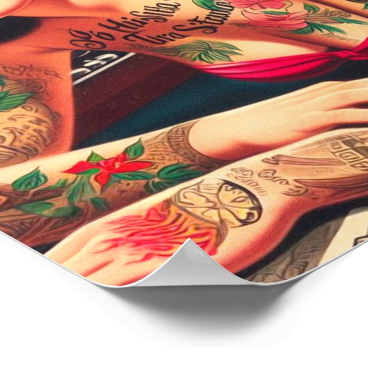  getatoeëerde pin-up poster (Hoek)