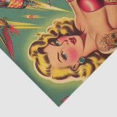  getatoeëerde pin-up tissuepapier (Detail)