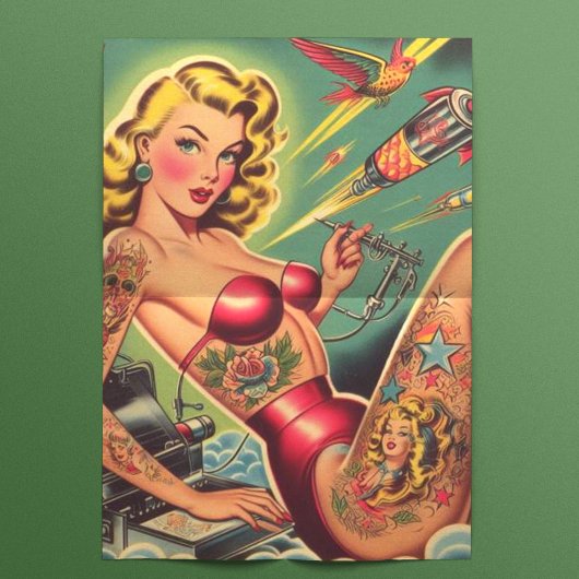  getatoeëerde pin-up tissuepapier