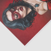 Getatoeëerde Pinup CEO Decoupage | Vet en krachtig Tissuepapier (Detail)