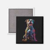 Getatoeëerde Pitbull Dog Tattoos Pitbull Getatoeëe Magneet (Voorkant / Achterkant)