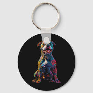 Getatoeëerde Pitbull Dog Tattoos Pitbull Getatoeëe Sleutelhanger