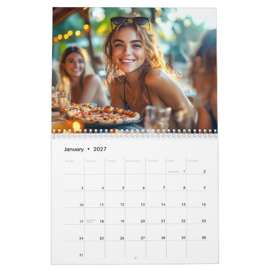 Getatoeëerde Pizza – Kalender (Jan 2027)
