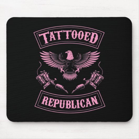 Getatoeëerde Republikeinse Trots Getatoeëerde Cons Muismat (Voorkant)