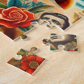 Getatoeëerde roodharige pin-up legpuzzel (Zijkant)