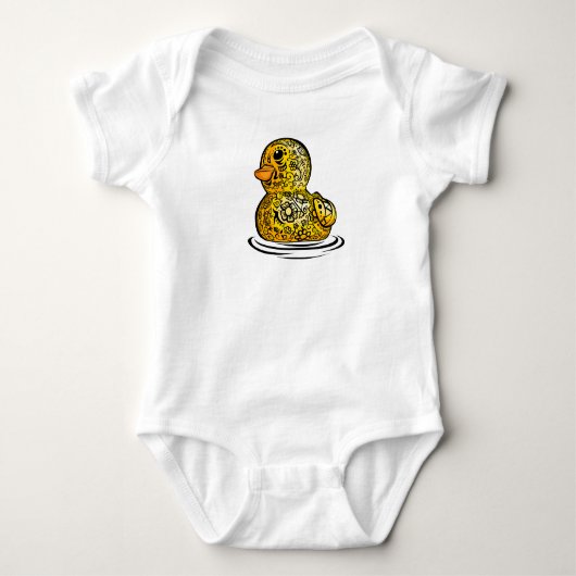 getatoeëerde rubberen eend romper (Voorkant)