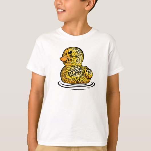 getatoeëerde rubberen eend t-shirt (Voorkant)