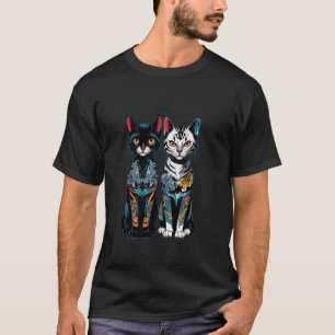 Getatoeëerde samoerai katten Japanse draak tijger T-shirt