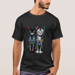 Getatoeëerde samoerai katten Japanse draak tijger T-shirt
