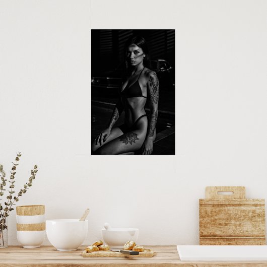 getatoeëerde stilte poster (Keuken)