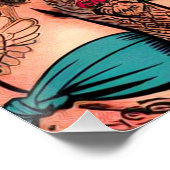 Getatoeëerde stripfiguren meisjes perfect poster (Hoek)