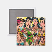 Getatoeëerde Stripschonen Magneet (Voorkant / Achterkant)