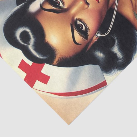 getatoeëerde verpleegsterspeld tissuepapier (Detail)