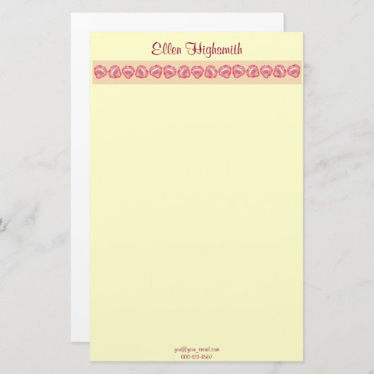 Getatterde hoogste grens van het Kunstwerk van het Briefpapier (Voorkant / Achterkant)