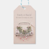 Getaway auto Romantische bruiloft gunst Labels Cadeaulabel (Voorkant)