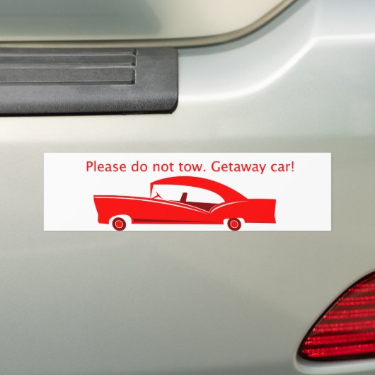 Getaway Car! Bumpersticker (Op auto)