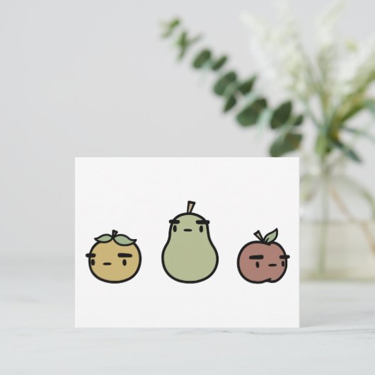 Getaxeerde vruchten briefkaart (Staand voorkant)