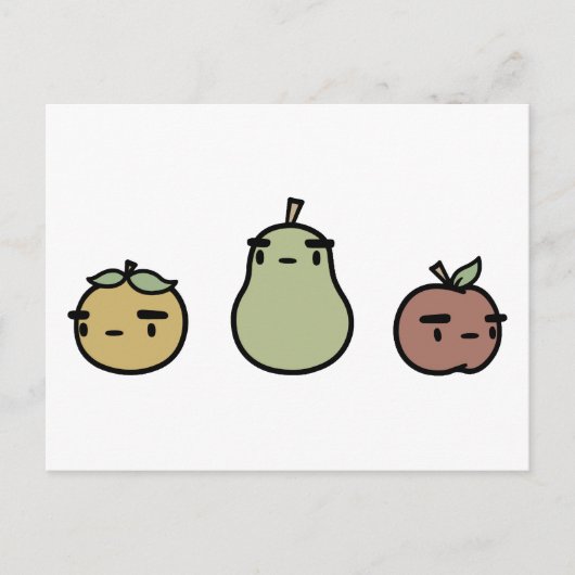 Getaxeerde vruchten briefkaart (Voorkant)