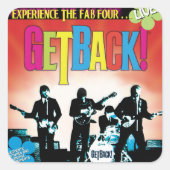 GetBack!® vierkante stickers, glanzend Sticker (Voorkant)