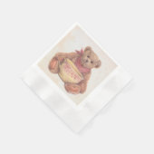 Getdy Bear geïllustreerd met  Teacup Servet (Hoek)
