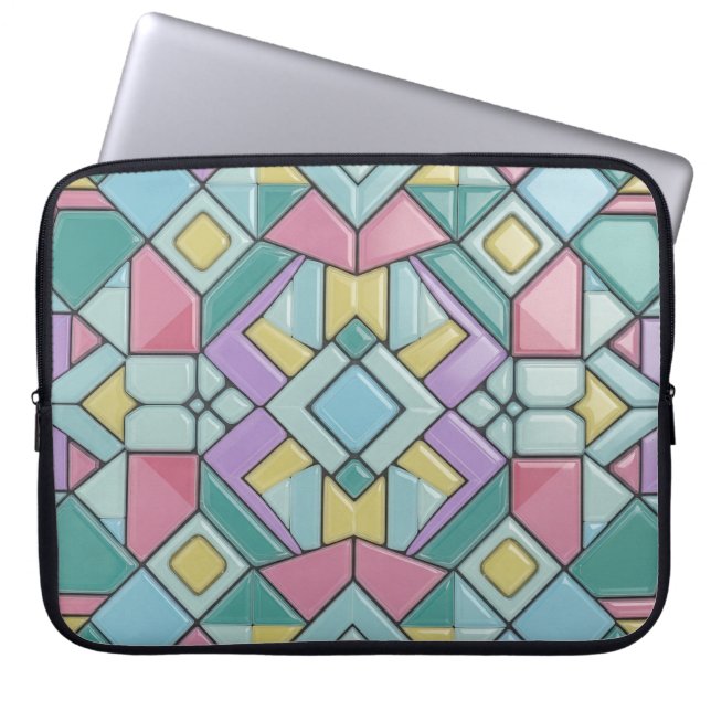 getegeld pastel laptop sleeve (Voorkant)