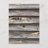 getekend door het weer als oude houten achtergrond briefkaart (Voorkant)