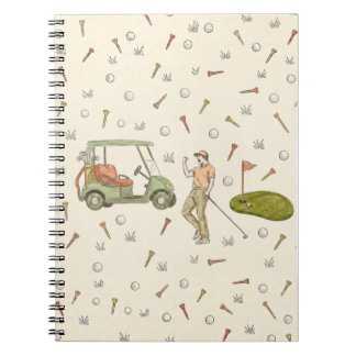 Getekend golf stijl notitieboek