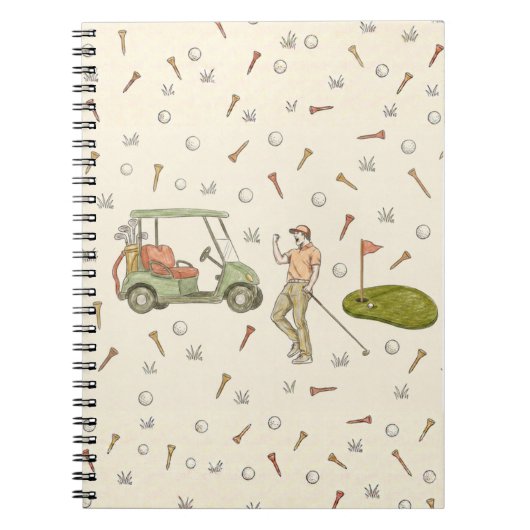 Getekend golf stijl notitieboek (Voorkant)
