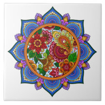  getekende Floral Mandala