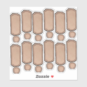 Getekende & Geschilderde Fleslabels d3 Vel Sticker