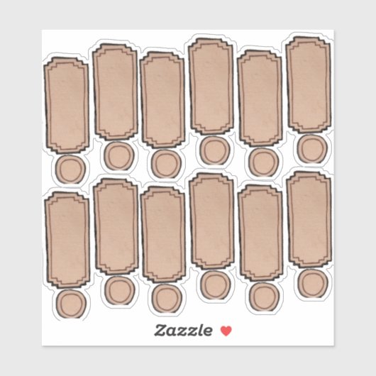 Getekende & Geschilderde Fleslabels d3 Vel Sticker (Vel)