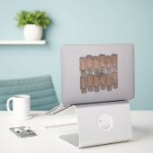 Getekende & Geschilderde Fleslabels d3 Vel Sticker (Laptop op bureau)