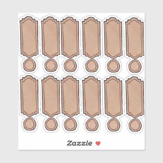 Getekende & Geschilderde Flessenlabels d2 Vel Sticker (Vel)