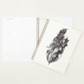 Getekende gevleugelde ruiter in inkt planner (Display)