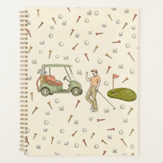 Getekende golf stijl planner