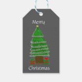 Getekende Kerstboom Cadeaulabel (Voorkant)