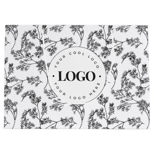 Getekende kruiden Greenery Botanical voeg aangepas Groot Cadeauzakje (Voorkant)