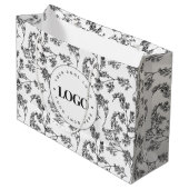 Getekende Kruiden Groene Botanische Aangepaste Log Groot Cadeauzakje (Voorkant Gekanteld)