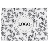 Getekende Kruiden Groene Planten Aangepast Logo Groot Cadeauzakje (Voorkant)