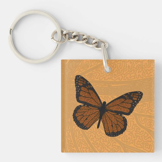 Getekende Monarch Acryl Sleutelhanger (Voorkant)