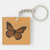 Getekende Monarch Acryl Sleutelhanger (Achterkant)