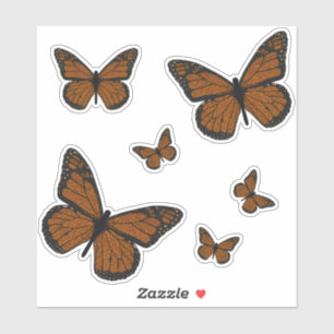 Getekende Monarch Contour Sticker
