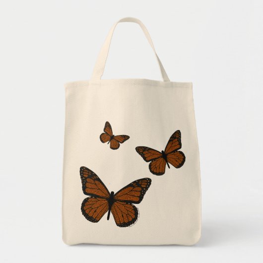 Getekende Monarch Schoudertassen Tote Bag (Voorkant)