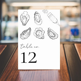 Getekende Oesters Champagne Zeefood Tafel 12 Bruil Kaart