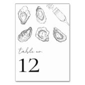 Getekende Oesters Champagne Zeefood Tafel 12 Bruil Kaart (Achterkant)