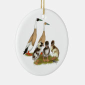 Getekende ren-eend familie keramisch ornament (Rechts)