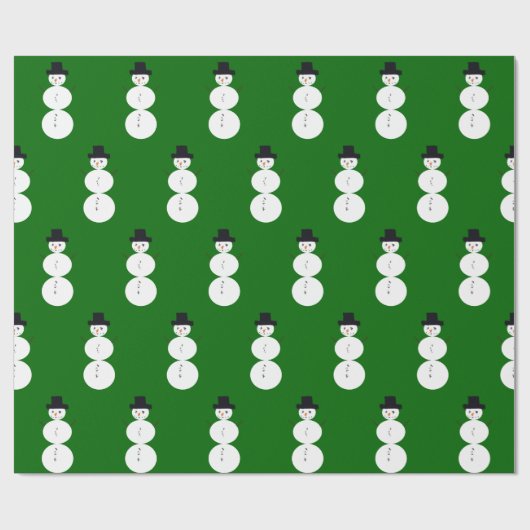 Getekende Sneeuwman Cadeaupapier (Vlak)