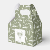 Getekte palmbomen Tropische bestemming bruiloft Bedankdoosjes (Voorkant Zijde)